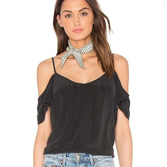 NWOT Joie Adorlee 100% Silk Cold Shoulder … - Picture 1 of 3